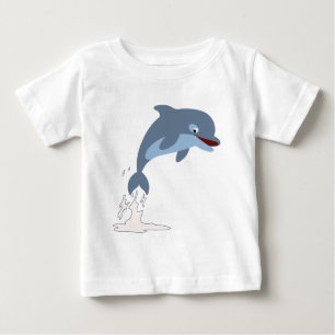 Niedlicher Fun-Loving Cartoon Dolphin Baby T - Shi T-shirt