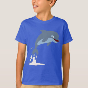 Niedlicher Fun-Loving Cartoon Dolphin Children T - T-Shirt