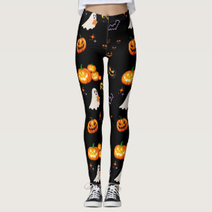 Niedlicher Fun Pumpkin Geisterfledermaus Hexenmeis Leggings