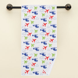 Niedlicher Fundus von Flugzeugen und Wolken Handtuch