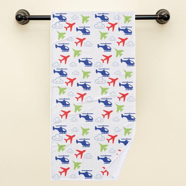 Niedlicher Fundus von Flugzeugen und Wolken Handtuch (Von Creator hochgeladen)