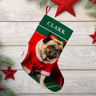 Niedlicher Funny Dog Welpe Pet Foto Name Festival Kleiner Weihnachtsstrumpf