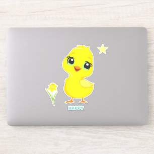 Niedlicher Funny Happy Chick Sticker