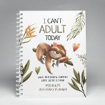 Niedlicher Funny Sloth 'Ich kann heute nicht erwac Planer<br><div class="desc">Niedlicher lustiger,  lustiger Saulttenplaner. Das Design zeichnet sich durch eine schlampige Wasserfarbenschleife aus,  tropisches botanisches Blattwerk und das lustige Zitat "Ich kann heute nicht erwachsen sein - und morgen sieht auch nicht gut aus". Fügen Sie einfach den Namen hinzu und ändern Sie das Jahr.</div>