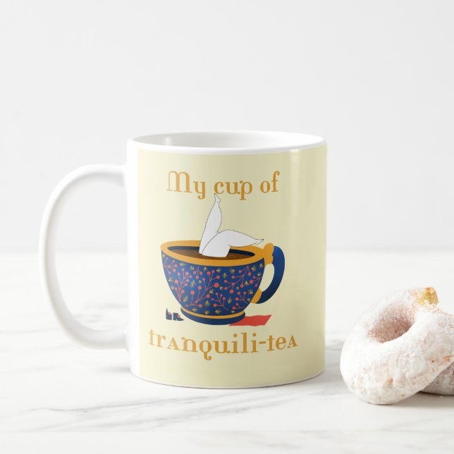Niedlicher Funny Tee  Kaffeetasse (Mit Donut)