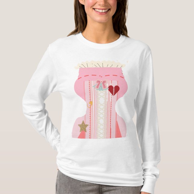 Niedlicher Funny Valentine's Day Corset Bustier T-Shirt (Vorderseite)