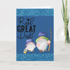 Niedlicher Funny Vathday Fishing Gnome Karte