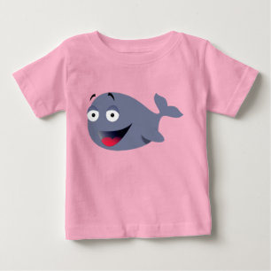 Niedlicher Funny Whale Cartoon Zeichnend Baby T-shirt
