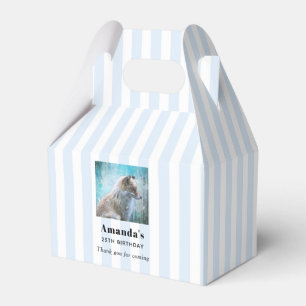 Niedlicher Furry Fox auf Blue Grunge Hintergrund G Geschenkschachtel