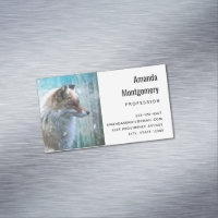 Niedlicher Furry Fox auf Blue Grunge Hintergrund