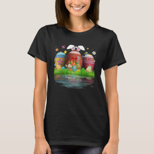 Niedlicher Fußball Ball Egg Bunny Ears Happy Oster T-Shirt