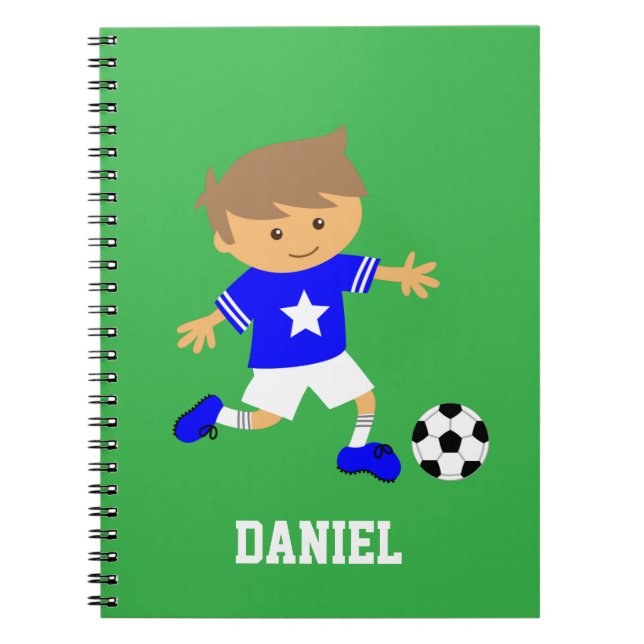 Niedlicher Fußballstar Notizblock (Vorderseite)