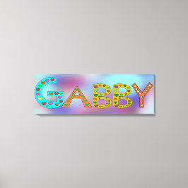 Niedlicher GABBY Briefe Name des Mädchens Abstrakt Leinwanddruck