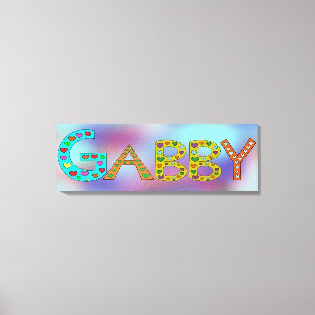Niedlicher GABBY Briefe Name des Mädchens Abstrakt Leinwanddruck (Vorderseite)