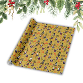 Niedlicher Gangster Weihnachten Weihnachten auf Go Geschenkpapier