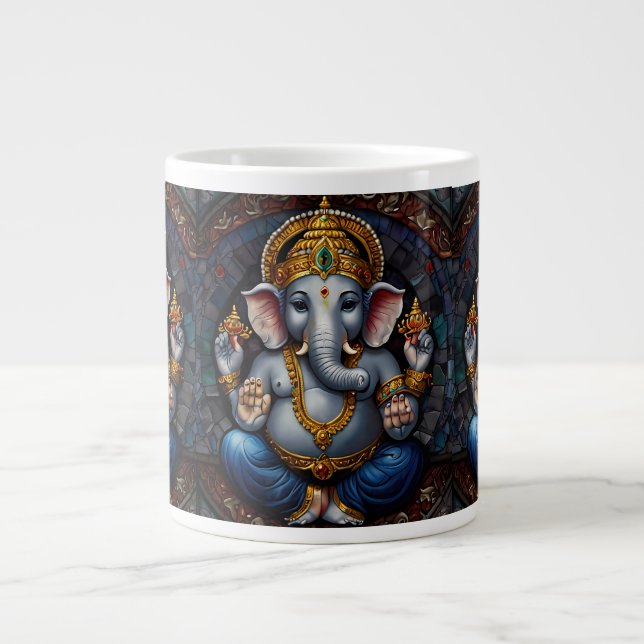 Niedlicher Gardinengott in Elefantenform Jumbo-Tasse (Vorderseite)