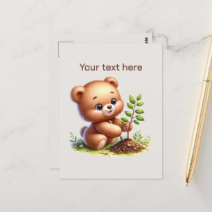 Niedlicher Gartenbär, kundenspezifisch Postkarte