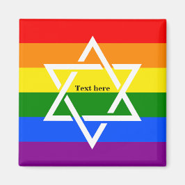 Niedlicher Gay Rainbow Flag Jüdischer Star von Dav Magnet