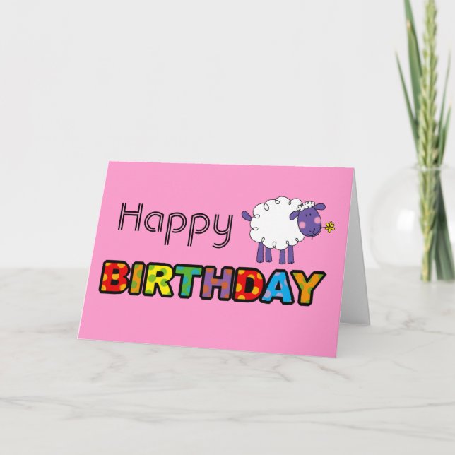 Niedlicher Geburtstag Karte (Vorderseite)