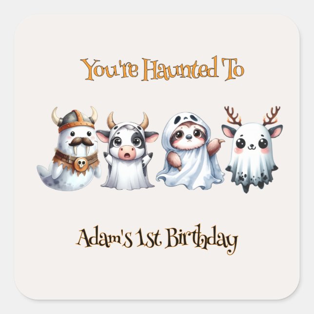 Niedlicher Geburtstag Quadratischer Aufkleber (Vorderseite)