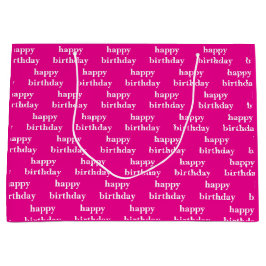 Niedlicher Geburtstag von Fuchsia typografie Mädch Große Geschenktüte