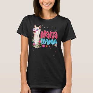 Niedlicher Geburtstag von Nana Llama Mutter T-Shirt