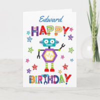 Niedlicher Geburtstag von Robot Children