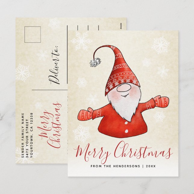 Niedlicher Geburtstag Weihnachtsfeiertag Postkarte (Vorne/Hinten)