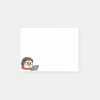 Niedlicher Geeky Nerdy Igel auf einem