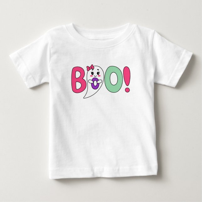 niedlicher Geist Baby T-shirt (Vorderseite)