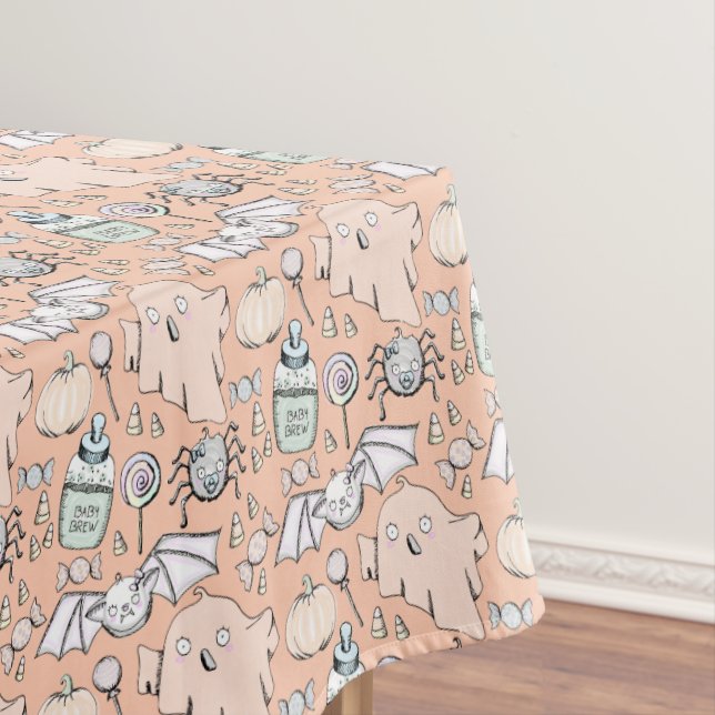 Niedlicher Geist, Bat & Spider Halloween Kinderdus Tischdecke (Beispiel)