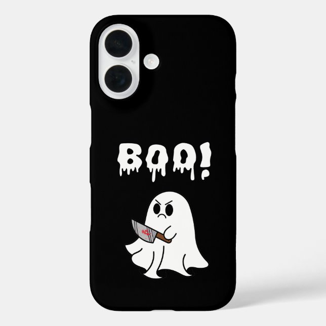 Niedlicher Geist "Boo!" Halloween iPhone-Gehäuse iPhone 16 Hülle (Rückseite)