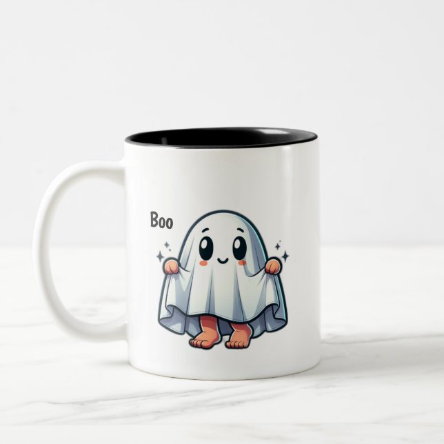 Niedlicher Geist der Missbilligung Zweifarbige Tasse (Links)