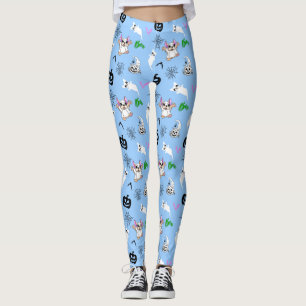Niedlicher Geist Französisch Bulldog Kürbis Hallow Leggings