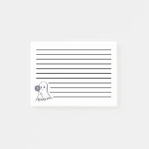 Niedlicher Geist mit Lolipop Post-It-Notes