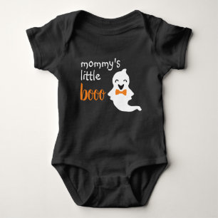 Niedlicher Geist mit Orange Bow Krawatte Mommy's L Baby Strampler
