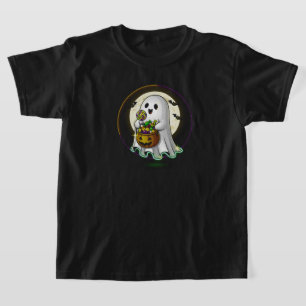 Niedlicher Geist mit Süßigkeiten und Flecht NUR T-Shirt