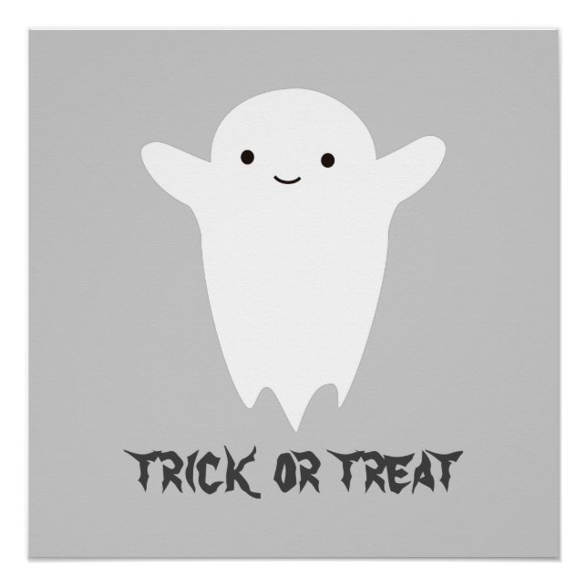 Niedlicher Geist - Trick oder Treat Poster (Vorderseite)