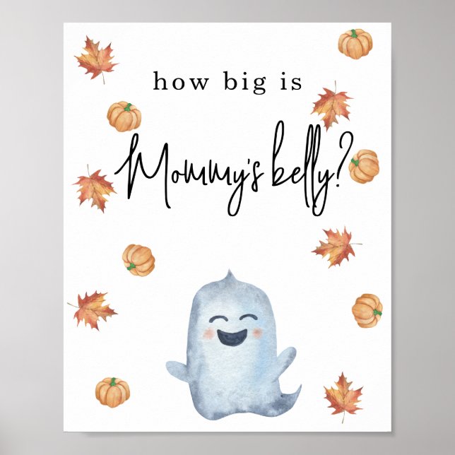 Niedlicher Geist - Wie groß ist Mommys Bauch? Poster (Vorne)