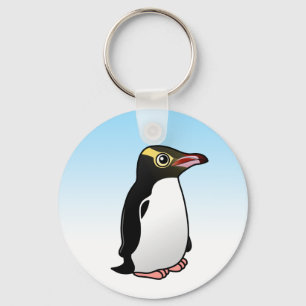 Niedlicher Gelb-mit Augen Penguin Schlüsselanhänger