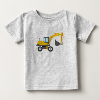 Niedlicher Gelbbagger für Kinder Baby T-shirt