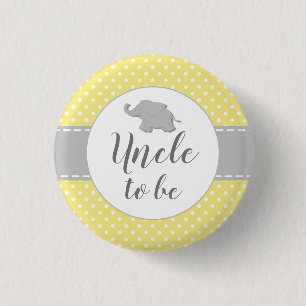 Niedlicher, gelber Babyduschring Button
