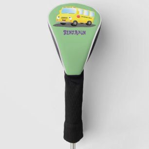 Niedlicher Gelber Schulbus-Cartoon Golf Headcover