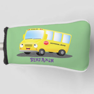 Niedlicher Gelber Schulbus-Cartoon Golf Headcover