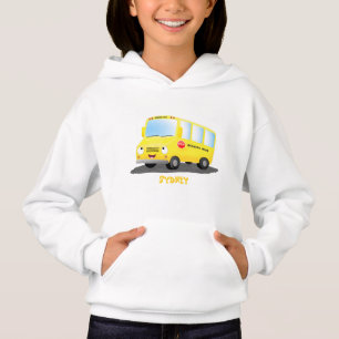Niedlicher Gelber Schulbus-Cartoon Hoodie