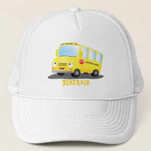 Niedlicher Gelber Schulbus-Cartoon Truckerkappe