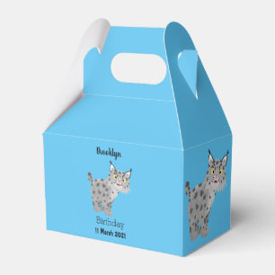 Niedlicher gemeiner Bobcat-Luchs-Cartoon Geschenkschachtel