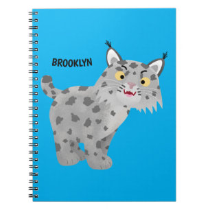 Niedlicher gemeiner Bobcat-Luchs-Cartoon Notizblock