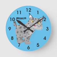 Niedlicher gemeiner Bobcat-Luchs-Cartoon