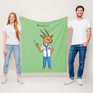Niedlicher Gemsbok-Antilope-Cartoon Fleecedecke